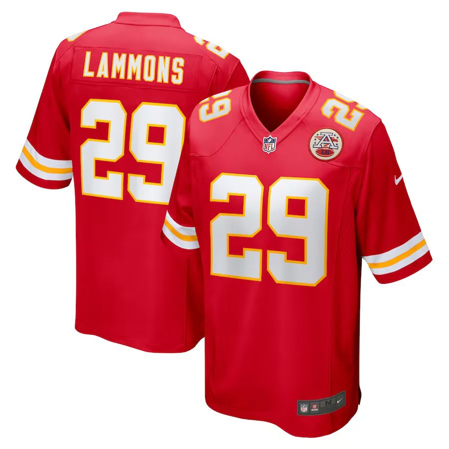 Men Kansas City Chiefs #29 Chris Lammons Nike Red Team Game Player NFL Jersey